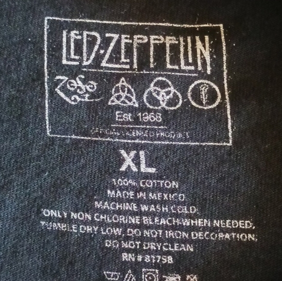 FINAL PRICE THEN RELIST Led Zeppelin XL black band Tshirt - Picture 4 of 6